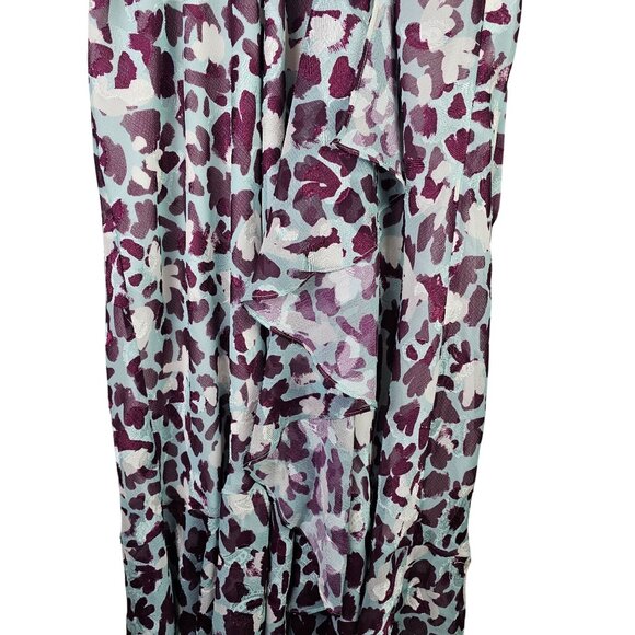 Tanya Taylor Blaire Brushstroke Coral Araucana Wrap Dress, Sz 16, NWT - Picture 6 of 11